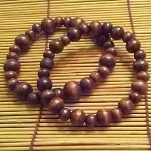 Unisex One of A Kind Dark Wood /Size 8 Bracelets
